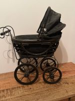Antiker Puppenwagen, Metall, Vintage, Rarität mit Kissen