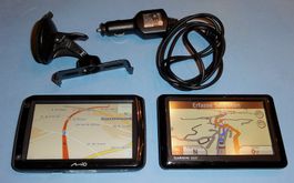 2 Stück Navi mit Zubehör - Garmin Nüvi 1490 & Mio Spirit 685