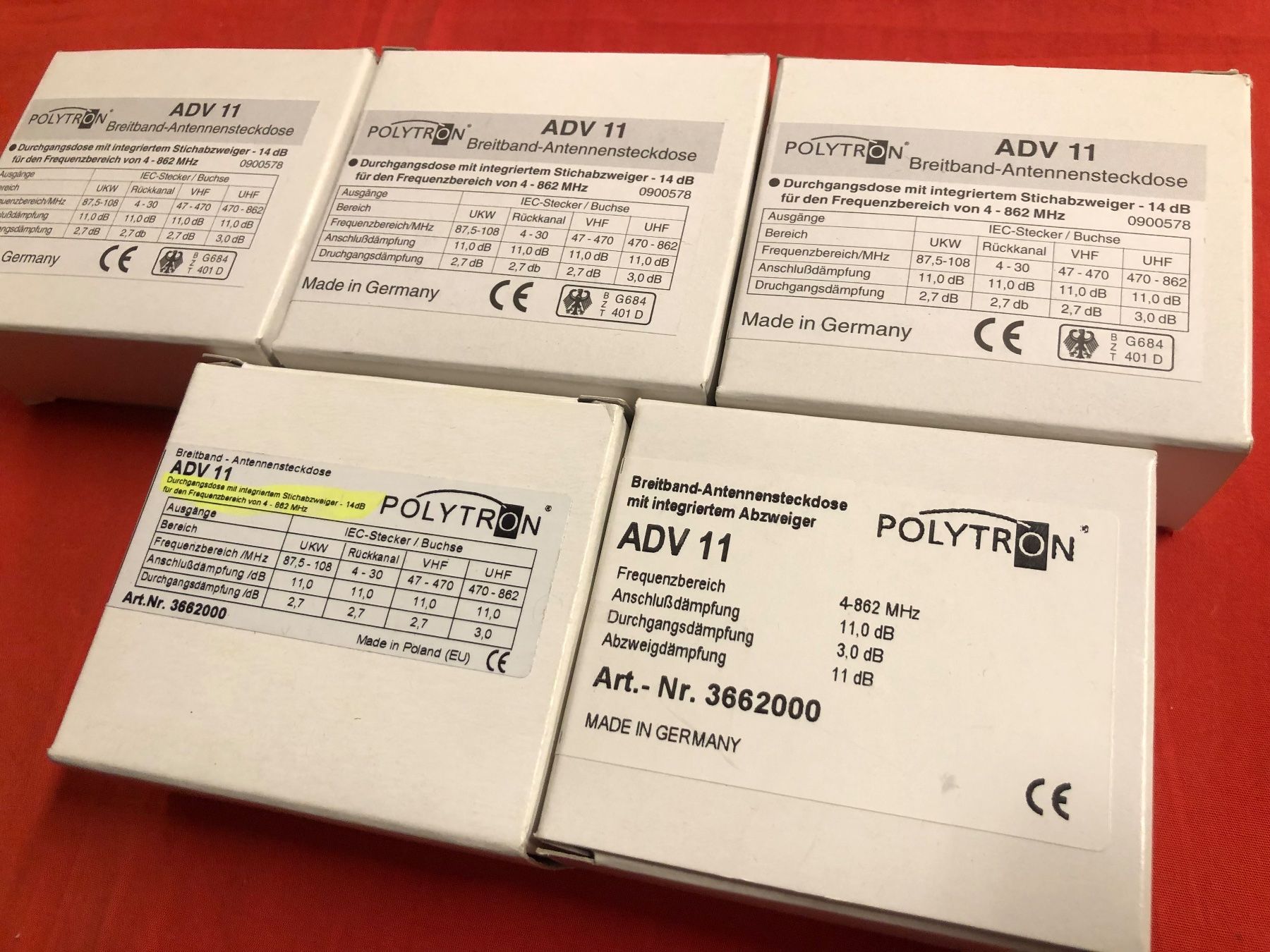 Spine: Polytron ADV 11 Breitband-Antennensteckdose – Usato da Neerach venduto da Arbimus 2