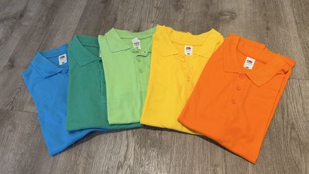 5x Poloshirts Herren (Grösse S) in 5 knalligen Farben