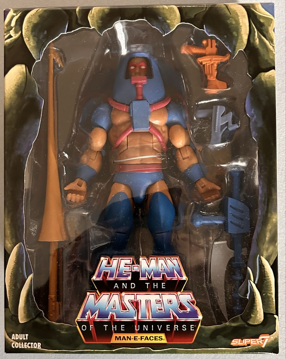 Masters of the Universe Statuette: MOTU Classics Filmation Man-E-Faces Figur – Nuovo e nell'imballaggio originale da Oberhasli venduto da Schneeschueh