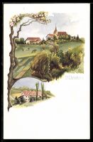 Künstler-AK St. Chrischona, Ort mit Kirche, Pilger-Höhe