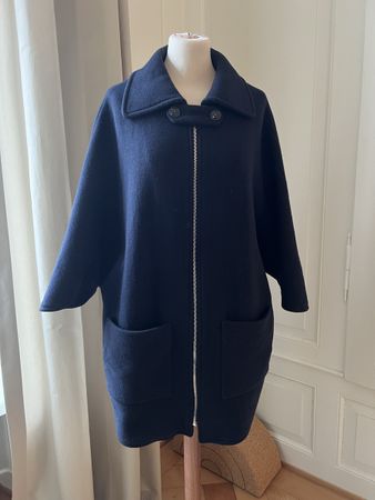 A.P.C. Wollmantel, Grösse L, marineblau