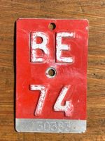 BE 74 Veloschild / Töfflischild / Mofaschild