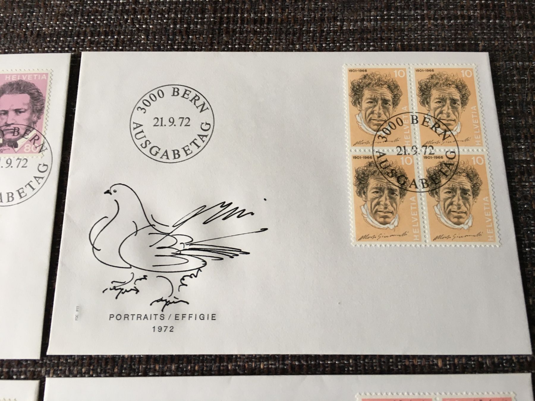 Buste & buste per spedizione: CH 1972 FDC Ersttagsbrief Serie Portraits – Usato da holziken venduto da Weston 2