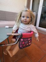 Puppe gross (60cm) mit Tisch Sitz