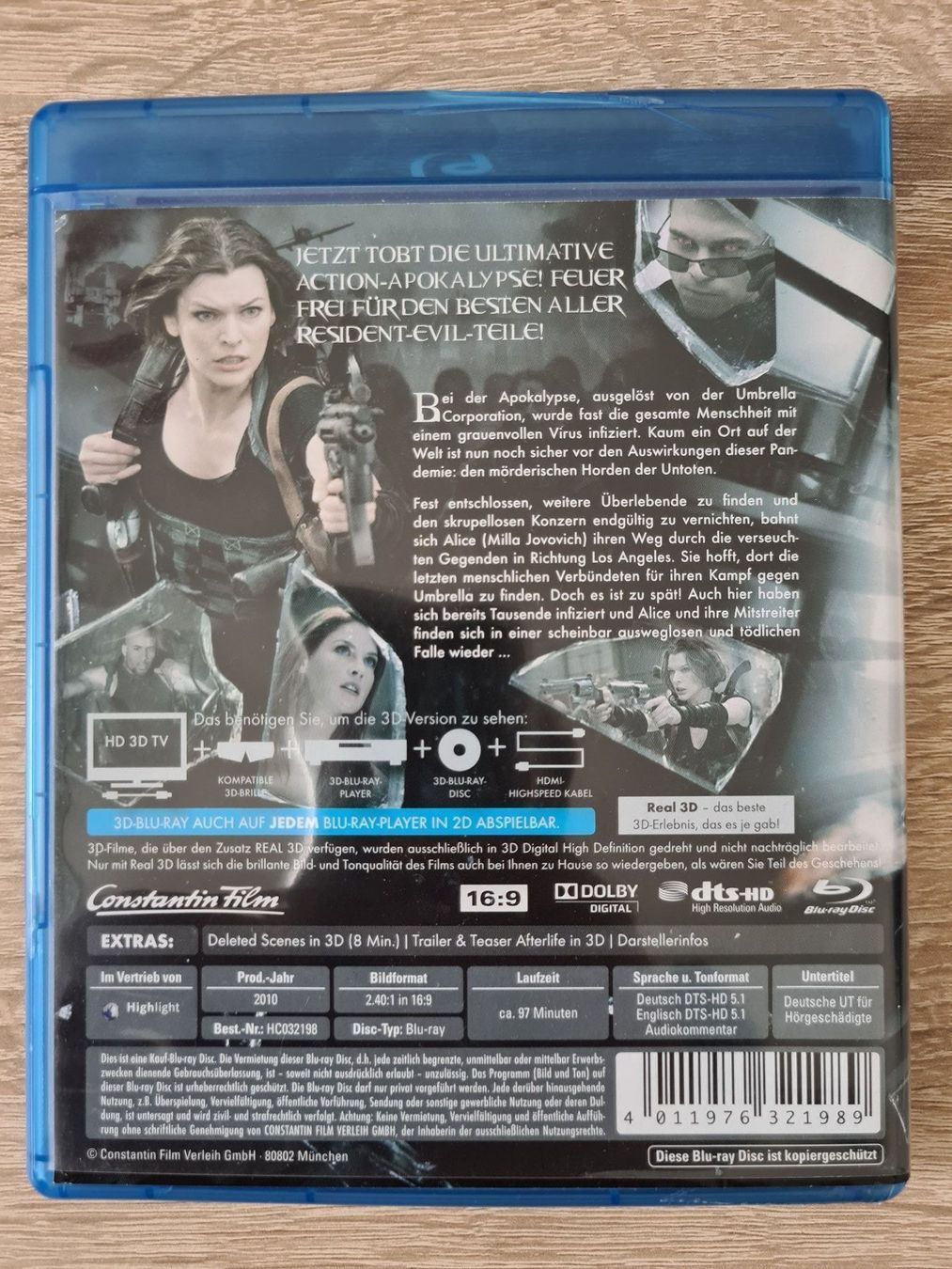 Tous les DVDs: Resident Evil: Afterlife 3D - Blu-ray – D'occasion à Carouge GE par Franllo 1