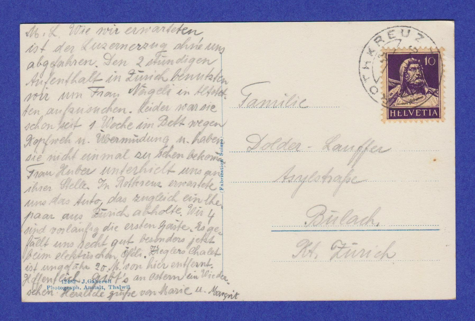 Cartoline postali: Schloss Buonas  Zug - alte Ansichtskarte 1931 – Usato da Vitznau venduto da Ropaku 1