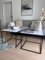 Tables basses marbre blanc véritable. Marque Interio