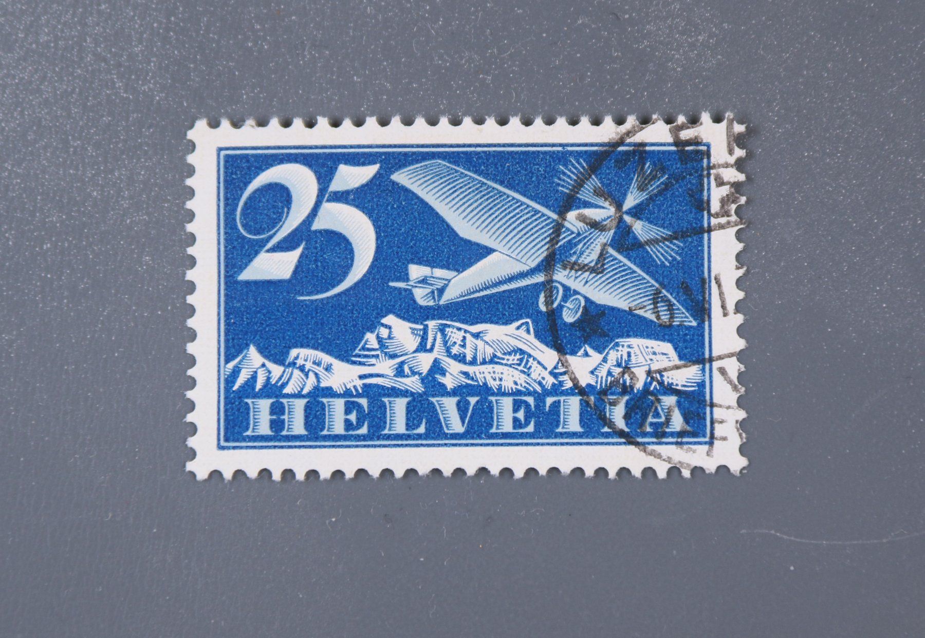 Alle Briefmarken: Flugpostmarke Nr. 05z geriffelt gestempelt – Gebraucht aus Hettlingen von Scholi99