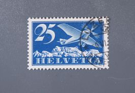 Flugpostmarke Nr. 05z geriffelt gestempelt