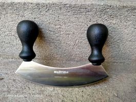 Klötzli Wiegemesser Messer Kräutermesser / Räumung Flohmarkt