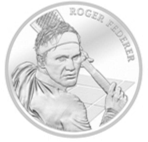 Tutti le monete: Roger Federer - Offizielle Sondermünze 2020 - Silber – Nuovo e nell'imballaggio originale da Netstal venduto da plutzger 1
