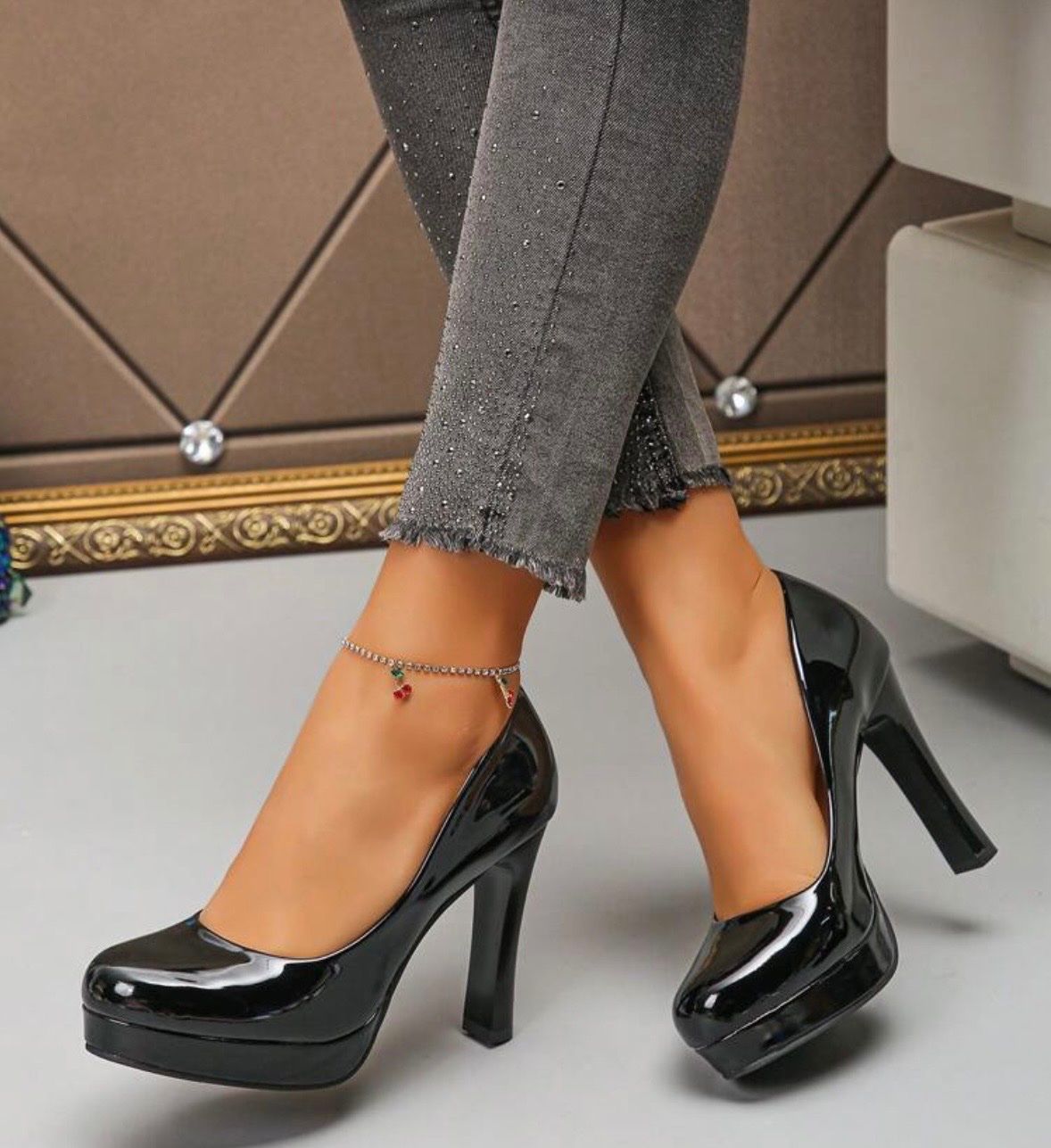 Scarpe da donna: PU-Leder Highheels pump, schwarz Gr.38 – Nuovo (secondo la descrizione) da Möhlin venduto da MichaBS85 3