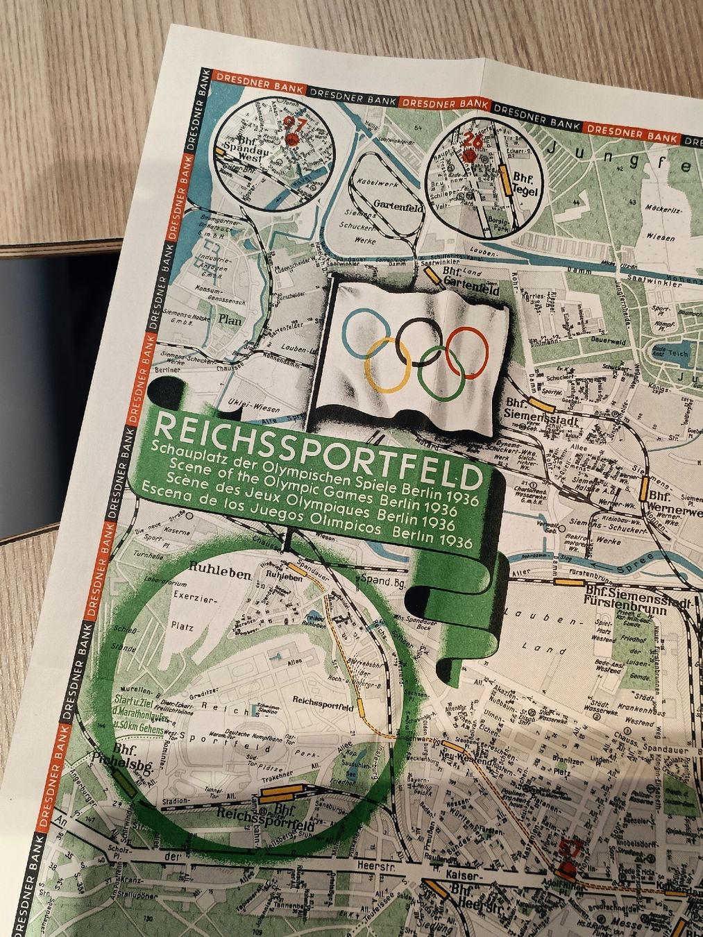 Dokumente: Litho Plan Prospekt / Berlin Olympiade 1936 – Gebraucht aus Brugg AG von Ente015 4