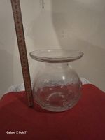 Vase décorative en verre transparent 15cm haut