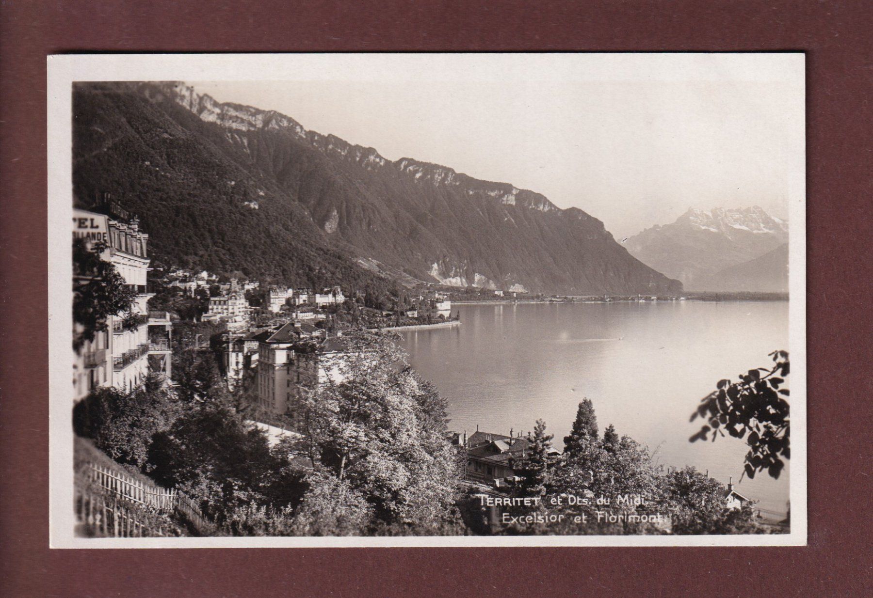 Cartoline postali: TERRITET - Dents du Midi – Usato da Pully venduto da nicecards