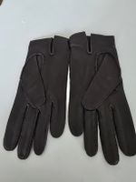 Elegante, warme Lederhandschuhe, dunkelbraun.