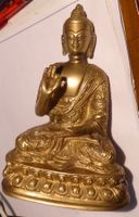 WUNDER SCHÖNER- TIBETISCHER -BRONZE- BUDDHA, 16 CM, GOLDEN
