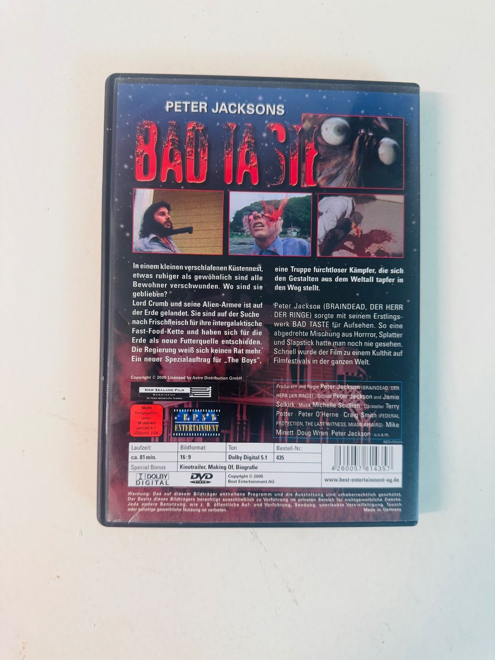 Tutti i DVDs: BAD TASTE (DVD)  PETER JACKSON – Usato da Basel venduto da san_2qlq 1