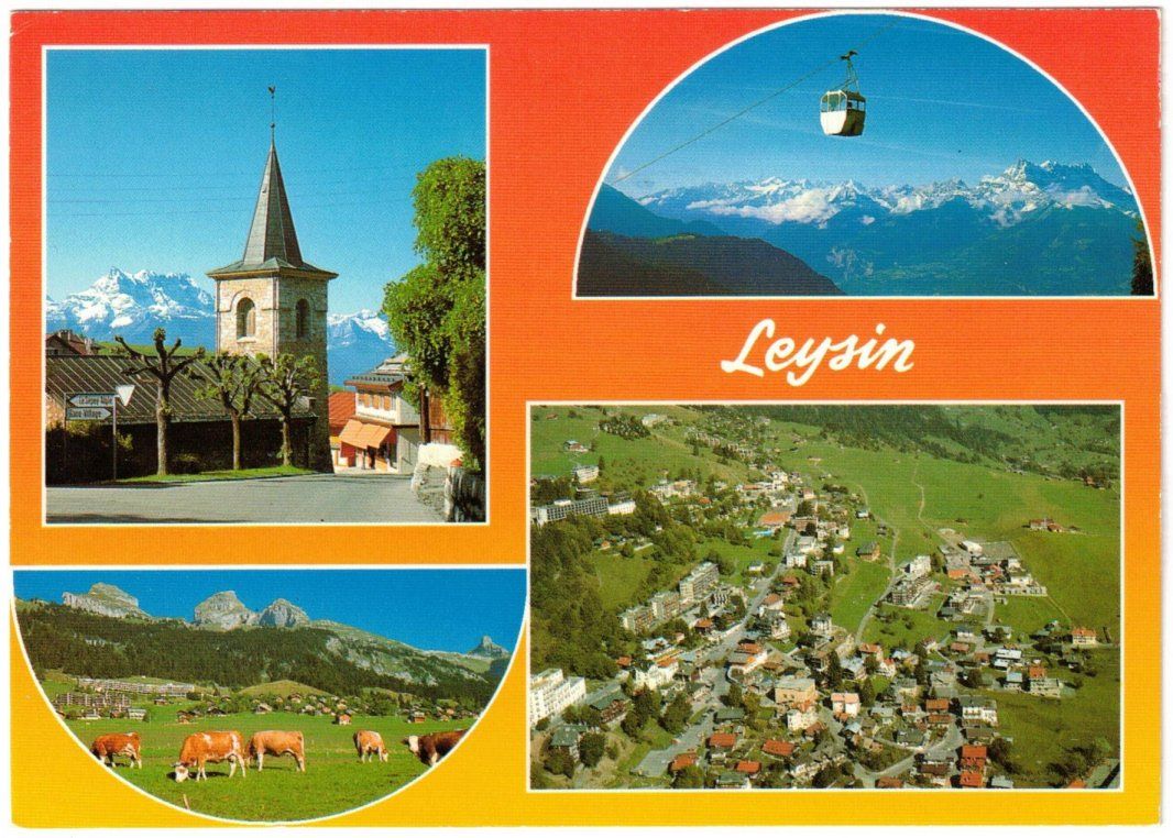 Cartoline postali: Leysin - 4 Bild AK – Usato da Binningen venduto da Mountainrider