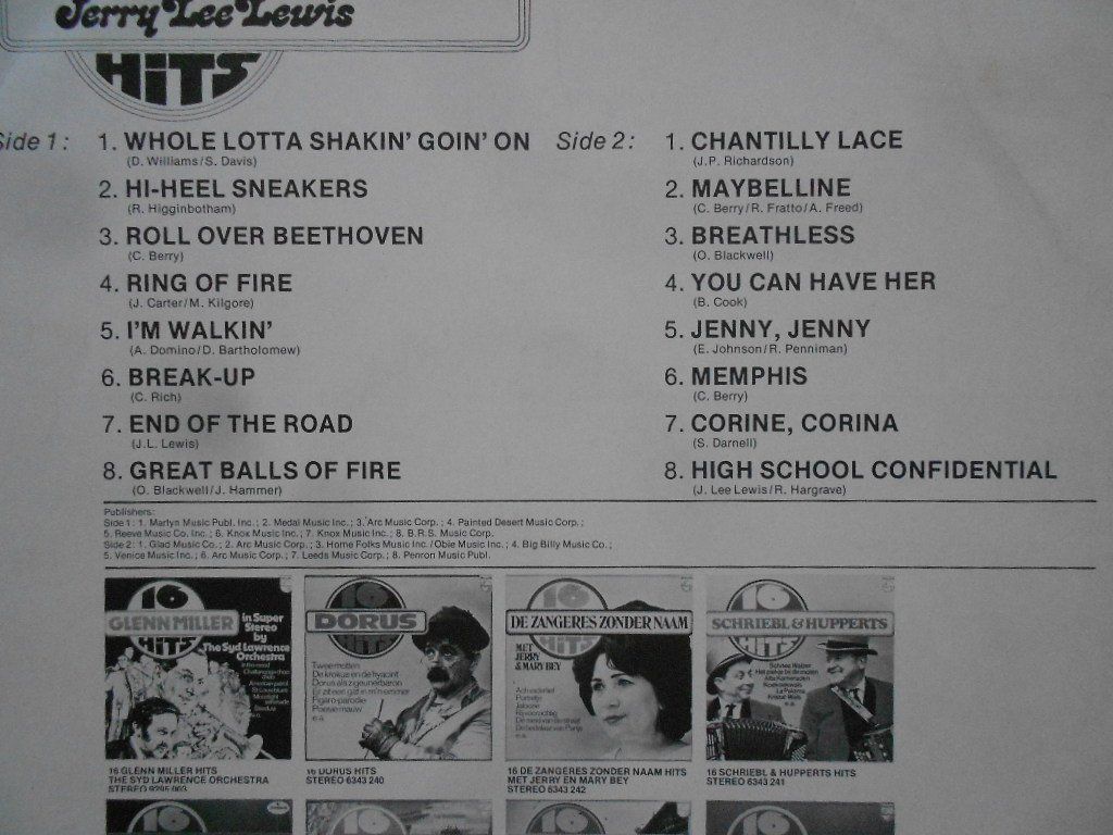 Dischi in vinile: JERRY LEE LEWIS  -  16 HITS – Usato da Bex venduto da Giorgiob 2