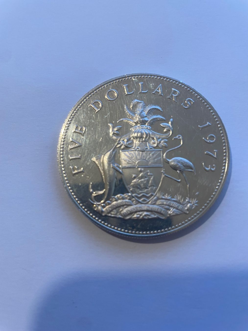Tutti le monete: Silver coin Bahamas 5 Dollar 1973 – Usato da Viganello venduto da rad_tt9y