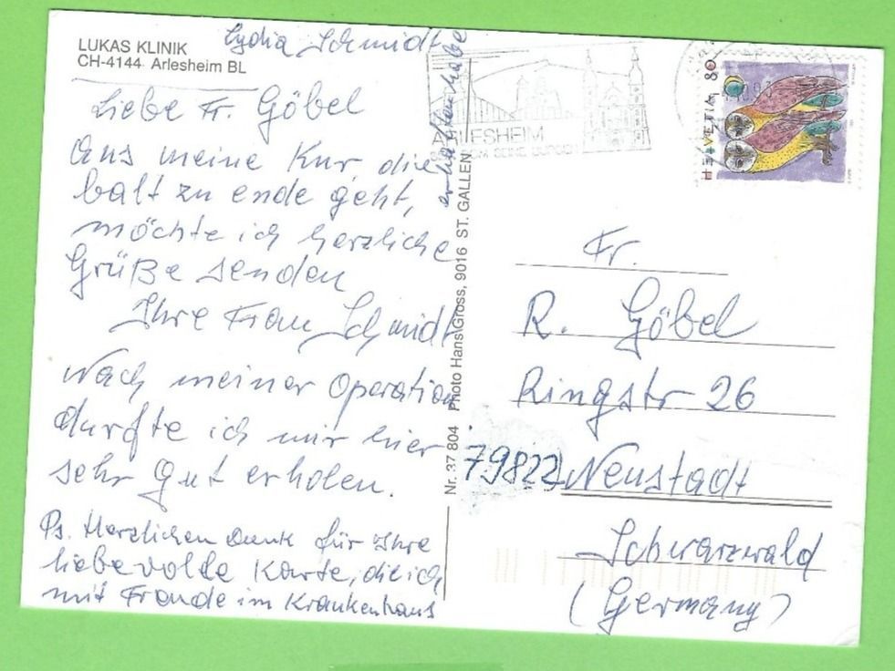 Cartes postales: Arlesheim BL, Lukas Klinik – D'occasion à Zürich par t24_de 1