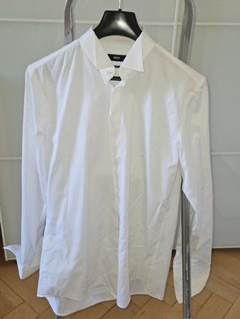 Hugo Boss Hemd Weiss Gr. 40/41 Slim Fit Top Zustand 👍 56