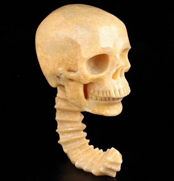 Minerali & Pietre curative: Orange Aventurin Skull Sculptur – Nuovo (secondo la descrizione) da Walenstadt venduto da vkt_qc8d