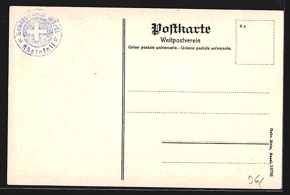 Cartoline postali: Rheinfall, Rheinfall mit Gaststätte Sch – Usato da Berlin venduto da bartko-reher 1