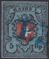 15II.1.03 mit blauem P.P. von Solothurn, fehlerfrei +Befund