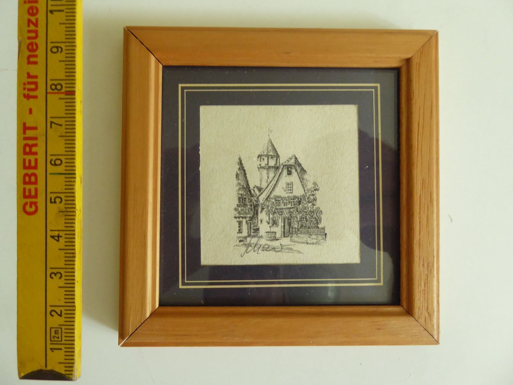 Foto & Immagini: Kleines Bild.  mit einem Haus mit Turm – Usato da Zürich venduto da Chaeffeler 1