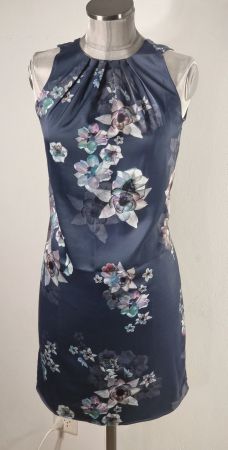 XS 32-34 H&M Etuikleid Cocktailkleid Satin floral Japan Asia