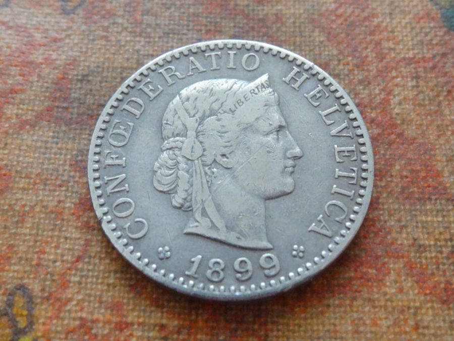 Toutes les monnaies: 20 Rp. 1899  (E) – D'occasion à Romanel-sur-Lausanne par Swift13