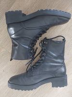 Massimo Dutti Boots 40 schwarz Leder Stiefeletten