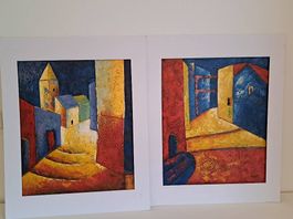Ölgemälde 'colorful village' 50 x 60