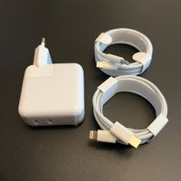 35W Duo Netzteil USB-C + 2x2m Lightning Ladekabel iPhone