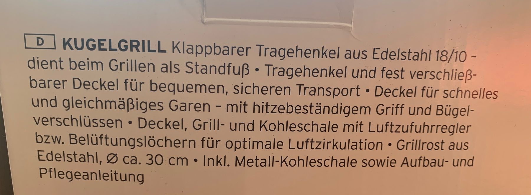 Griglie: Kugelgrill neu – Nuovo e nell'imballaggio originale da Sursee venduto da roremajaba 2
