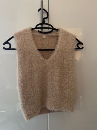 Flauschige Pullunder Weste