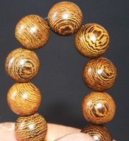 Armband A-309 – Holz – 12mm Perlen - 17-27CM (Einstellbar)
