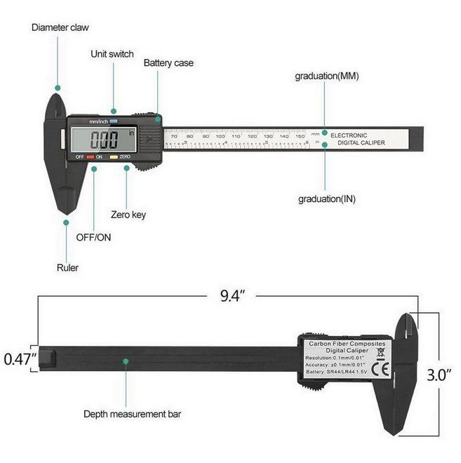 Misurare: Digitale Schieblehre 15 cm mit LCD-Anzeige NEU – Nuovo e nell'imballaggio originale da Plaffeien venduto da Rena88 1