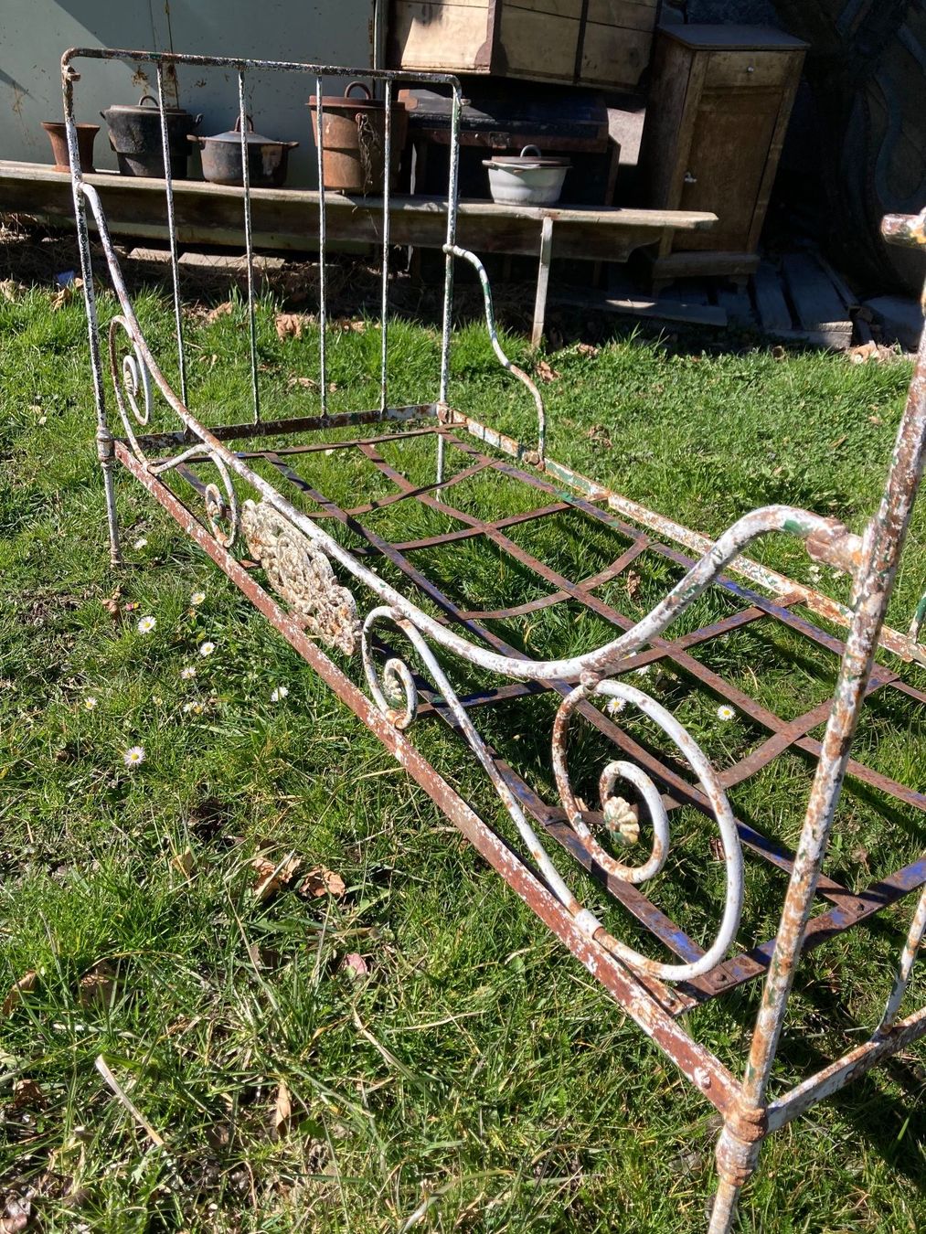 Letti: Lit jardin fer forgé Bett antik Garden – Usato da St-Cierges venduto da LeRegain 2