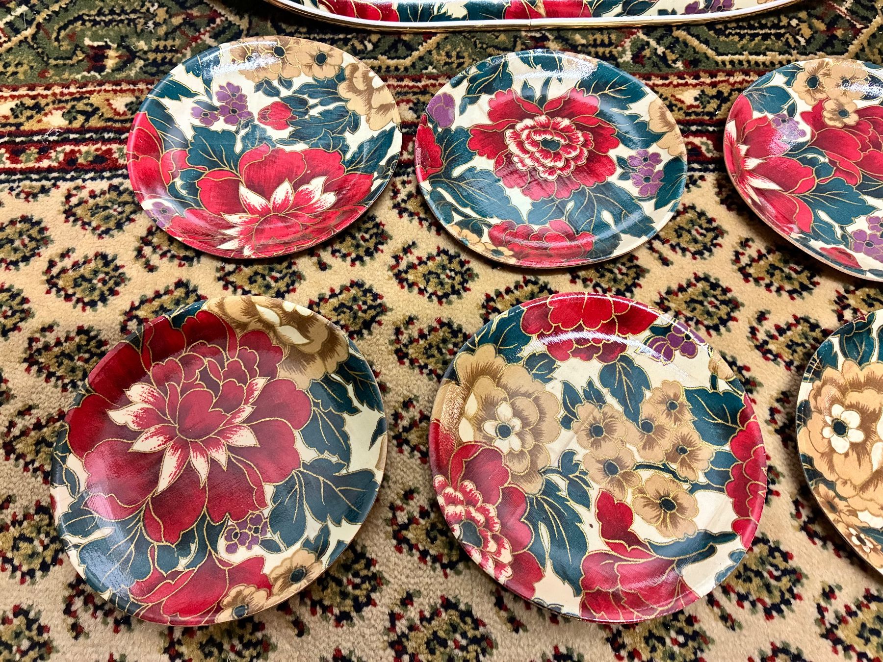 Piatti di portata: Serviertablett mit Untersätzen Vintage – Usato da Horw venduto da adler65 1