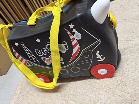 2x Ride-on Koffer Kinder schwarz/türkis