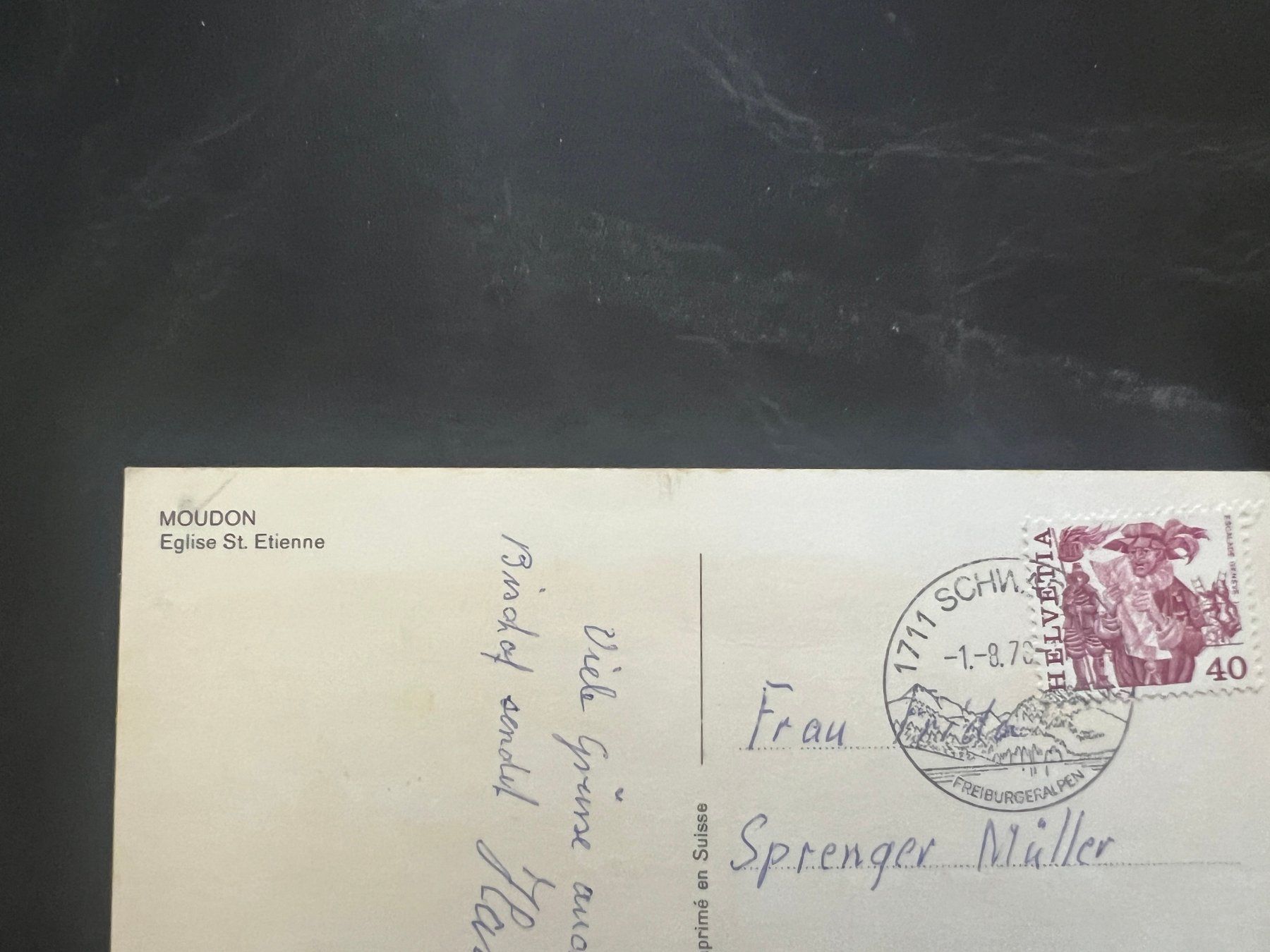 Cartoline postali: AK  1978 Moudon    (G3365) – Usato da Hinwil venduto da Sidi4 1