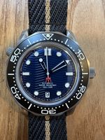 Individuelle Automatik-Taucheruhr, NH35, blaues Zifferblat