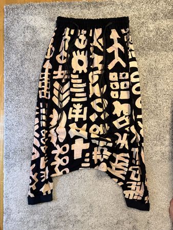 Gemusterte lockere Hose aus Bali S/M