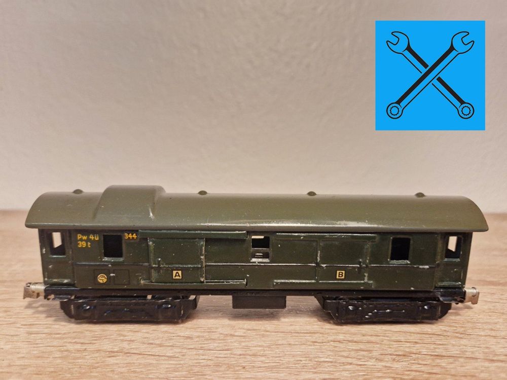 Wagon Marklin HO 344 - Fourgon à Bagages Pw 4ü 39T (D-Zug Gepäckwagen) En Métal, Occasion