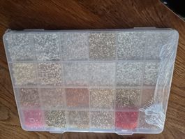 Rocailles Perlen, 24 versch. Farben